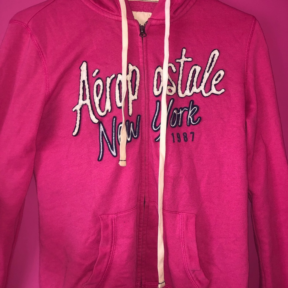 Aeropostale Pink Zip-Up Hoodie